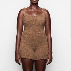 COPY - SKIMS Cozy Knit Tank and Shorts Set - Brown